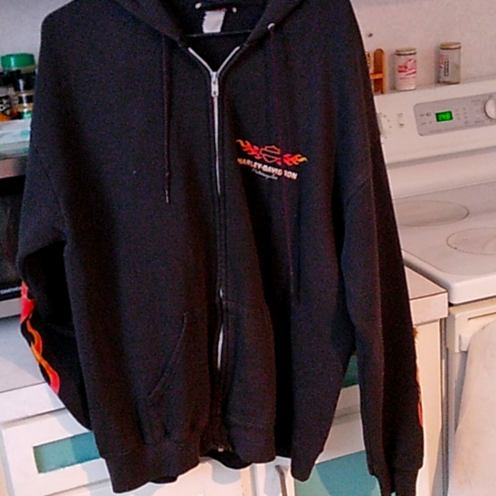 Harley Davidson zip men's sweater